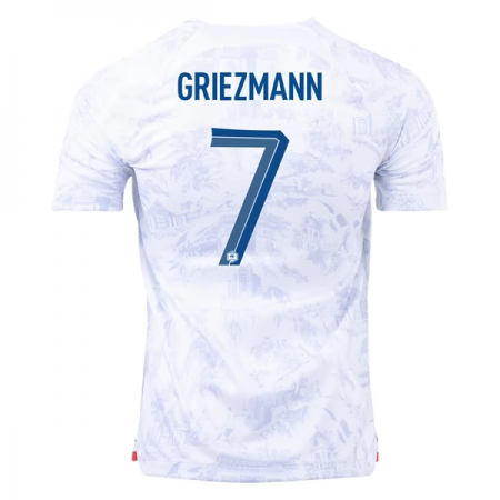Billiga Fotbollströjor Frankrike Griezmann 7 Borta tröja WM 2022 Kortärmad
